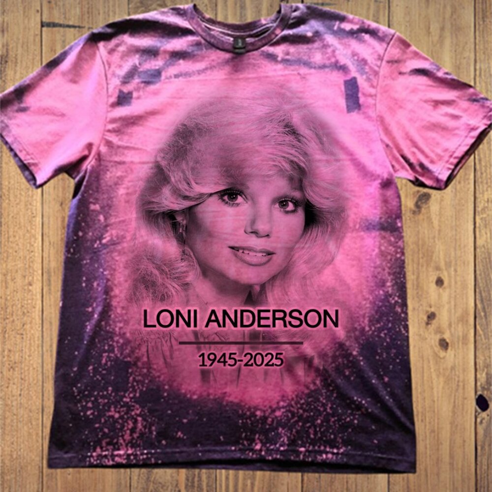 Loni Anderson Memorial Bleached Shirt with Free Leather Keychain